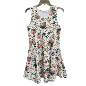 NWOT Junior 16 Beautees Sleeveless Mini Dress Girls Teen Floral Summer Casual